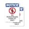 Signmission No Pedestrians Forklift, 10 in W x Rectangle, Plastic OS-2PACK-NS-P-1014-V-14725 - alternate 1